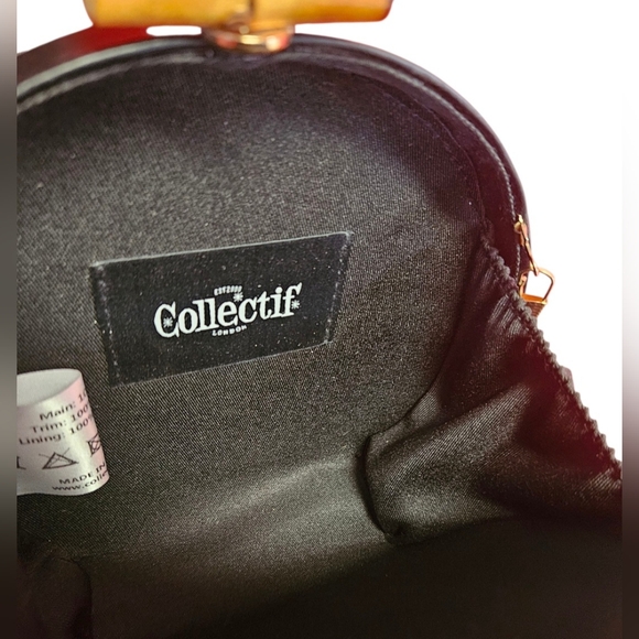 Collectif Tropical Tiki Lounge Cruiser Clutch Crossbody Vacation Purse in Black - Picture 4 of 16